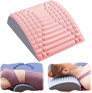 Back Stretcher Refresh Neck, Back Neck Cracker, Multi-Level Adjustable Spine Board for Herniated Disc, Scoliosis, Sciatica (Pink)
