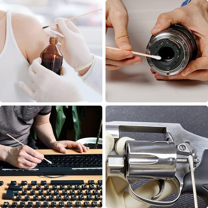 Wooden Cotton Swabs Sticks Non-Sterilized Medical Grade (500)