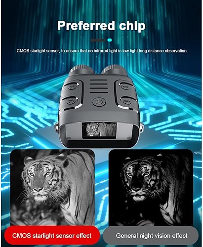 Miniatura 9 de Gafas de visión nocturna, prismáticos infrarrojos 1080P con zoom digital 5X, pantalla LCD de 2.4 pulgadas, para caza, camping, viajes, vigilancia