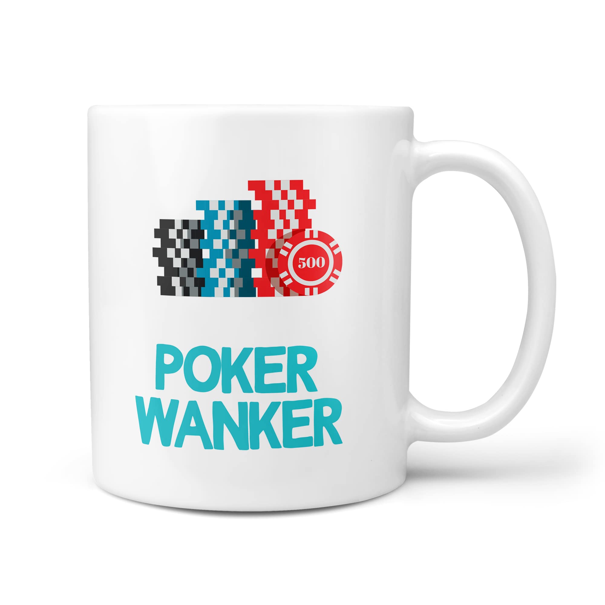 TeHe Gifts Funny Gift for Poker Wanker Present Gifts Mug for Him Her