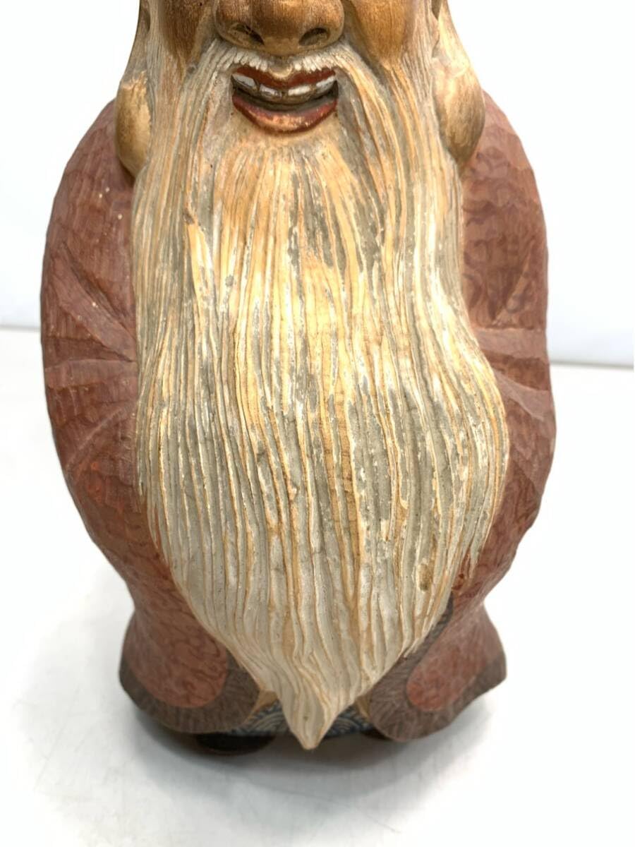 一刀彫 七福神 置物 アンティーク レトロ 骨董品