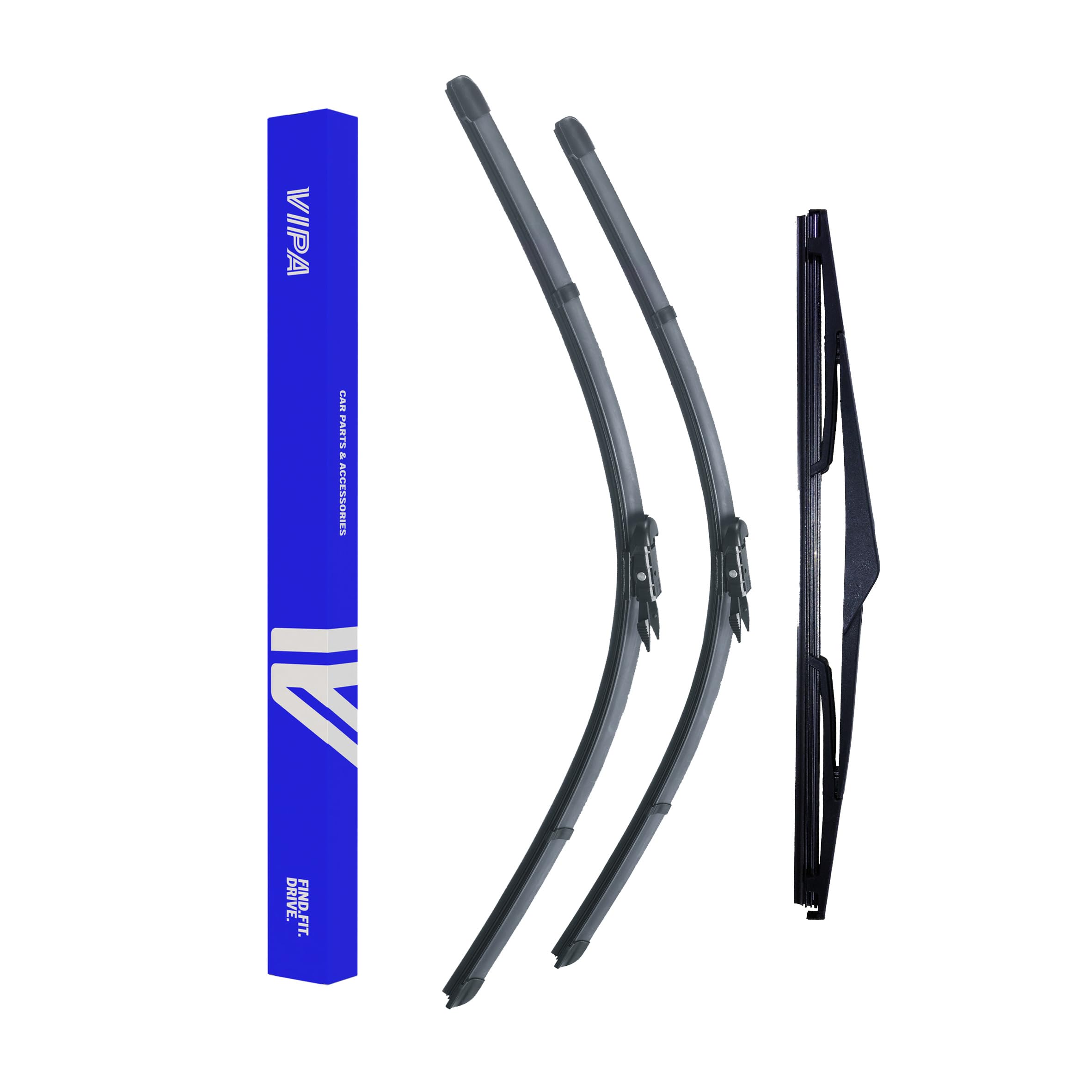 Vipa Car Parts Premium Wiper Blade Set | fits: VAUXHALL CORSA E Hatchback (Oct 2014 to Nov 2019) | All-Weather Performance | Durable, Streak-Free Windshield Wipers | Easy Installation