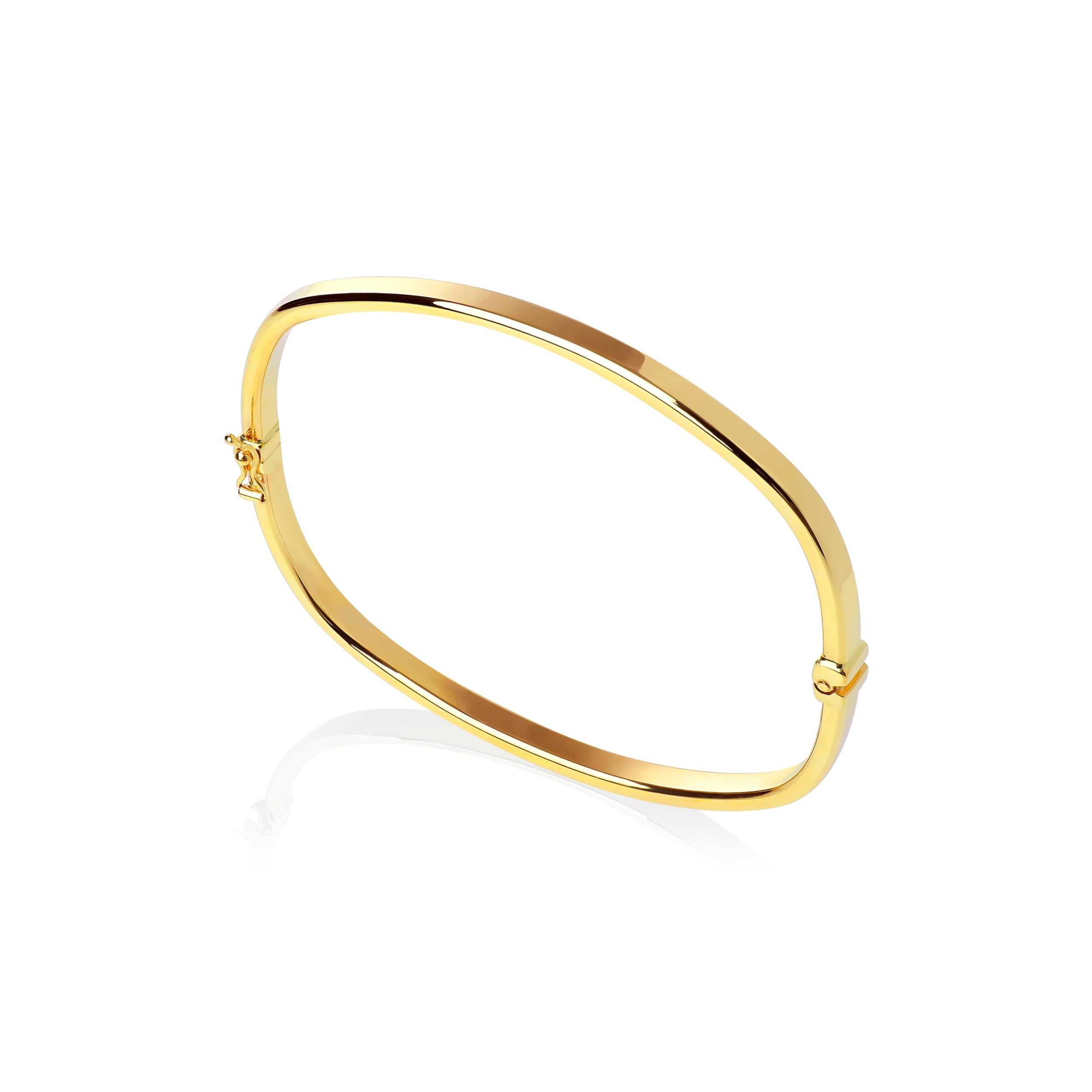 Rodium - Goldene Armband, 14 Karat Gold/ 585er Feingehalt, Modernes Design, Idealer Goldener Schmuck für Damen - 65 mm Innendurchmesser
