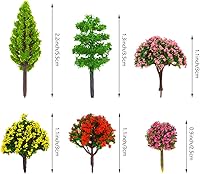 Vista 2 de 70pcs Mini Mixed Miniature Fake Trees Model Train Scenery Artificial Wargame Trees Model Railroad Scenery Diorama Supplies for DIY Landscape