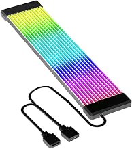 ASHATA ARGB PSU Cable, ARGB PC Cable for Motherboard Power Supply Extension, 5V 3 Pin Bendable Silicone Sync ARGB Power Extension Cable for PC GPU CPU (X12 Wide (for 24 Pin Or 3x8 Pin