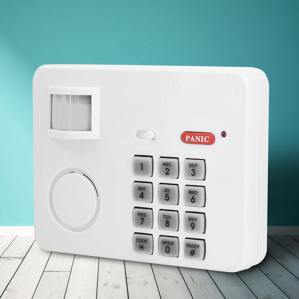 Motion Sensor Alarm, Wireless PIR Security Keypad Emergency Siren, Password Home Security Keypad Remote Infrared Detectors - Image 2