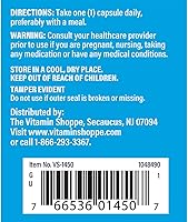 Vista 3 de The Vitamin Shoppe Zinc 50MG - Apoyo inmunológico, salud de la piel y protección antioxidante, mineral esencial (100 cápsulas)
