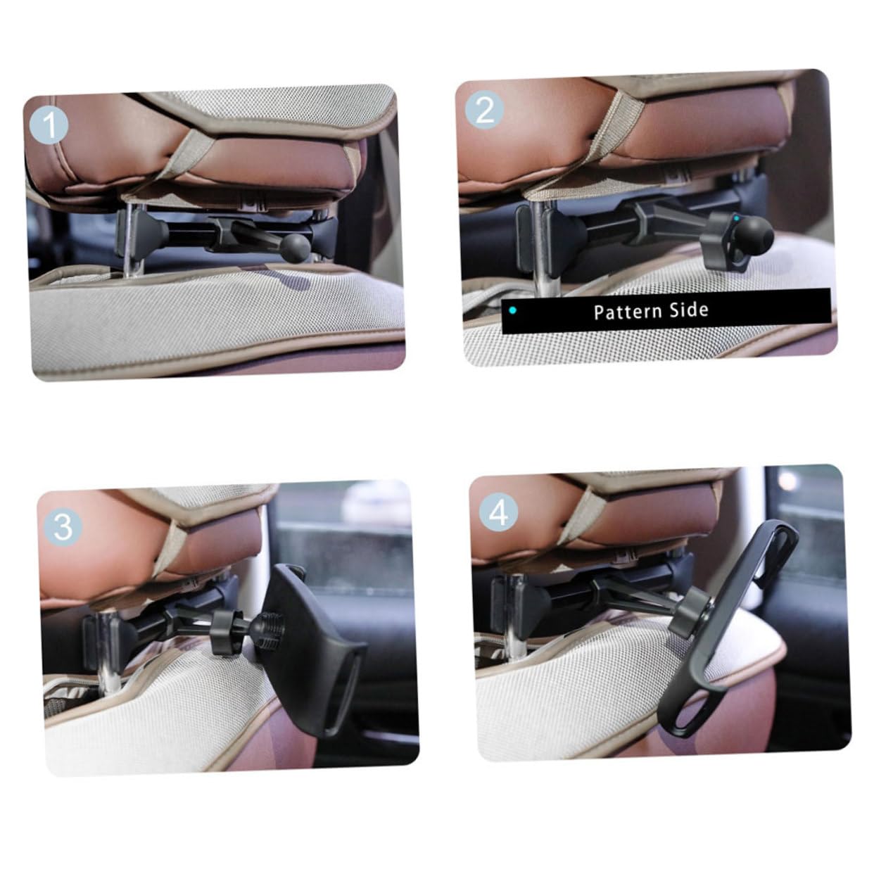 HOMSFOU Tablet Holder for Car Rotation Backseat Bracket Stand for Tablets Phones Easy Installation Design Fit Car Entertainment Random Color