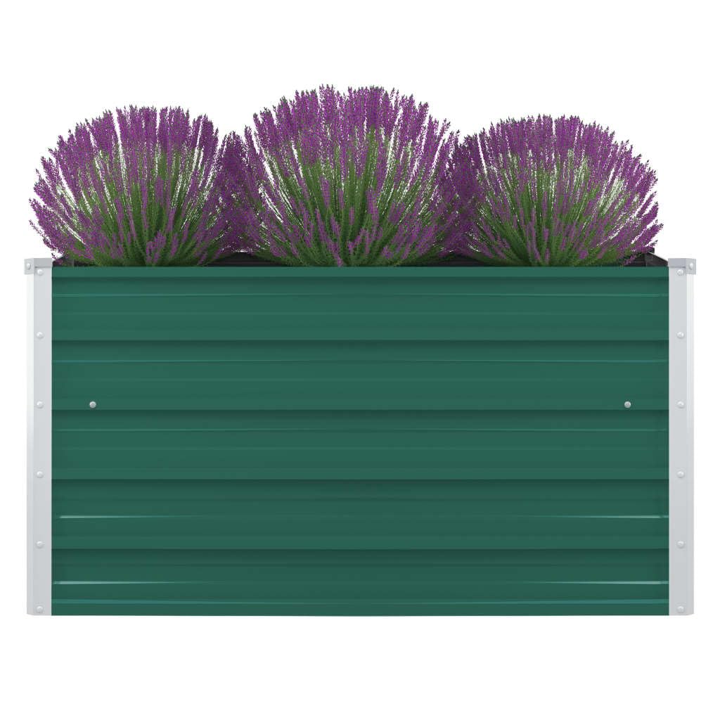 Vidaxl Green Raised Garden Bed 100X100x45 Cm Galvanised Steel