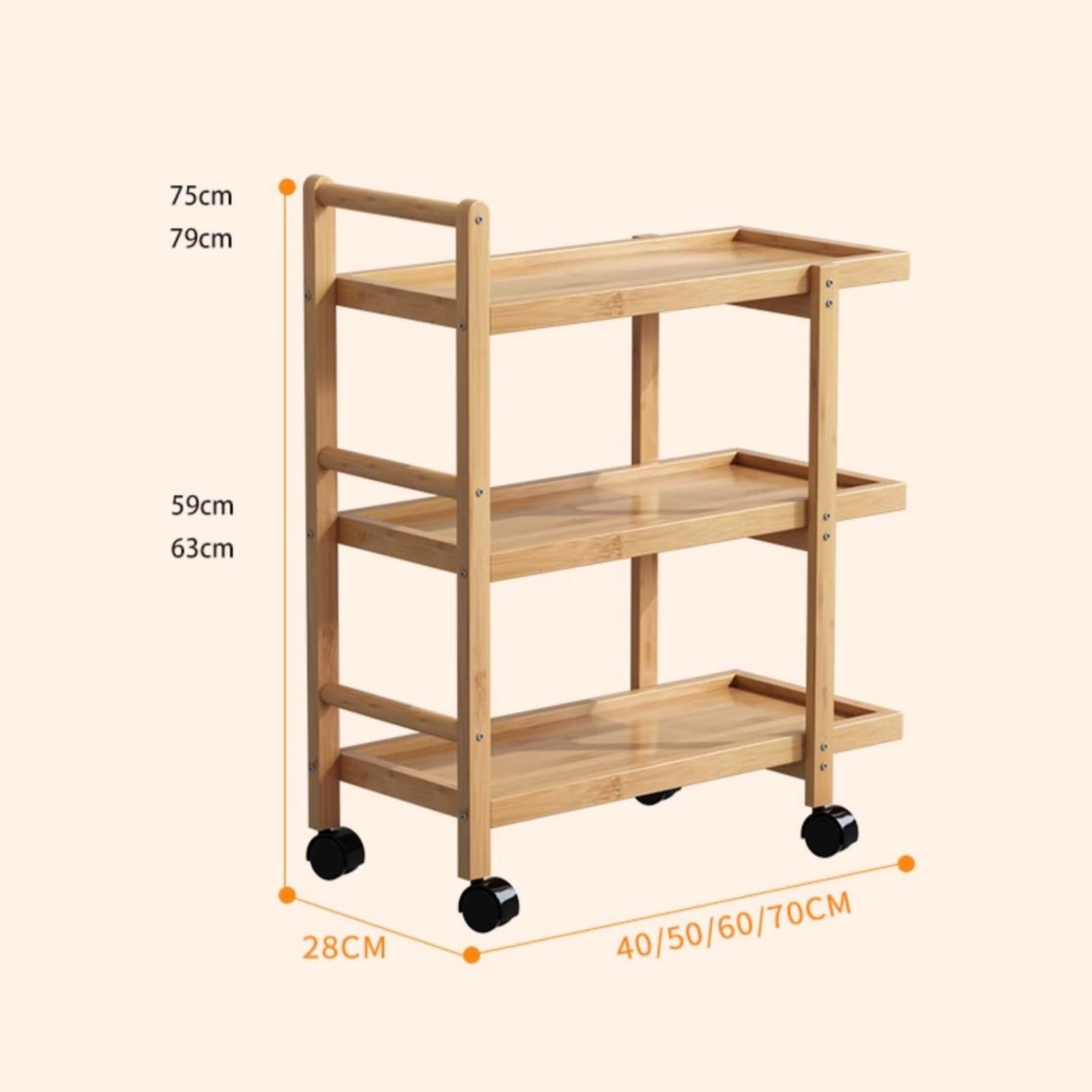 Carrito utilitario rodante con organizador de almacenamiento de manualidades, carrito de costura de fácil montaje para suministros de arte y más