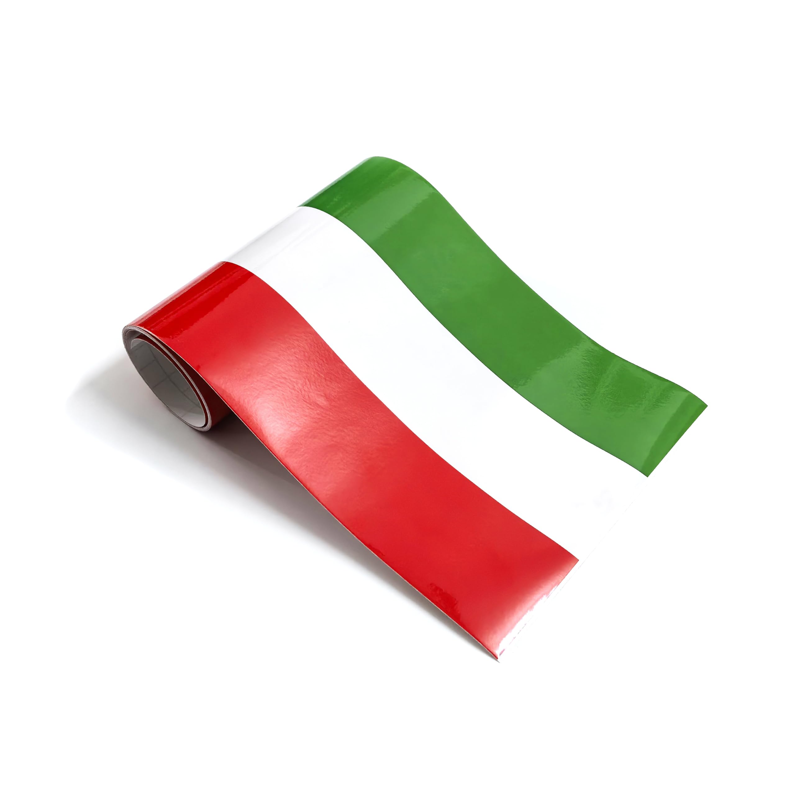 PTDecals 150cm*15cm/ 59"* 6" PVC Sticker Italian IT Flag Tri-Coloured Stripe Graphic Decals Patches for Vehicle Motor Car Body Mirrors Side Skirts Trunk Boot Tailgate Bumper Door Windows