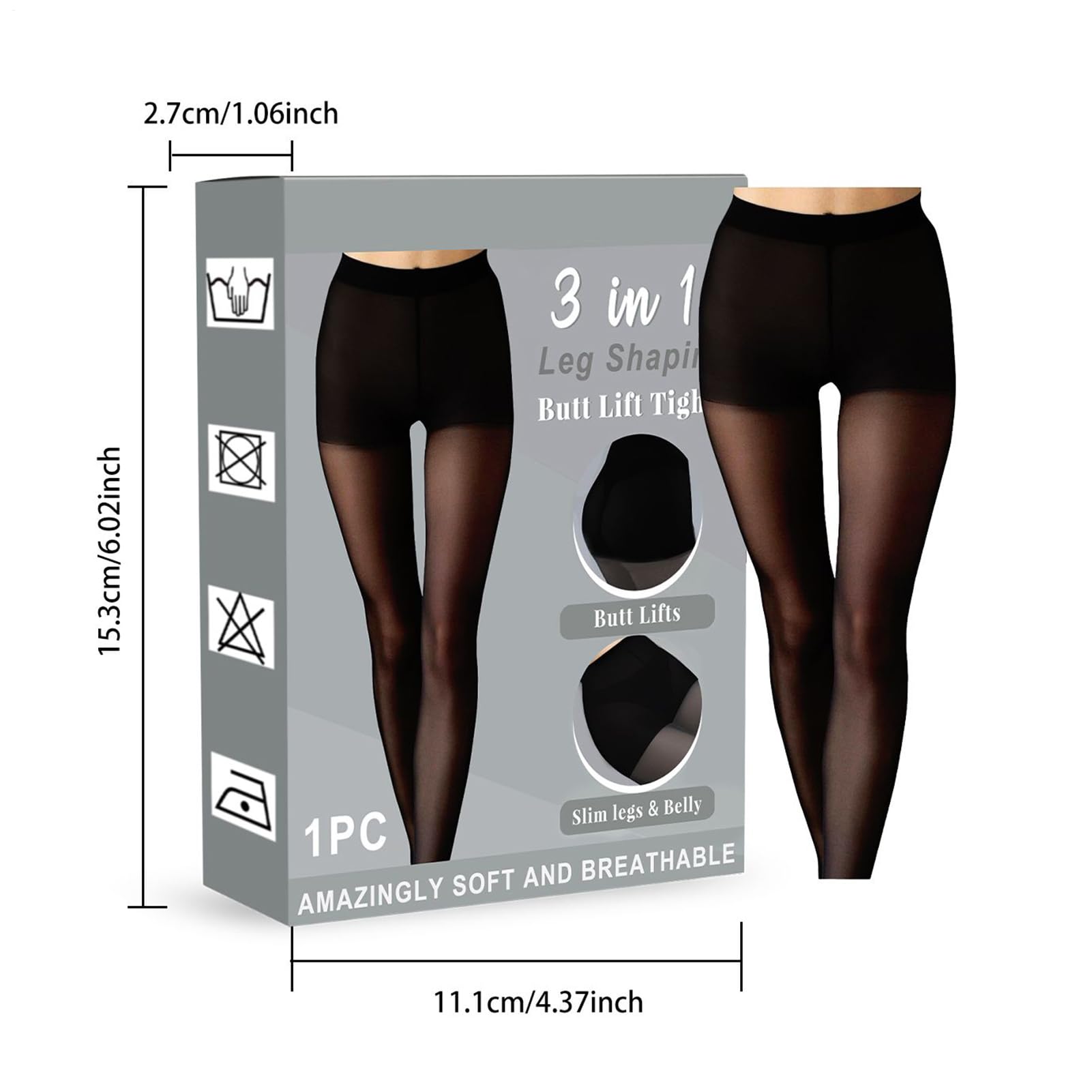 Compression Pantyhose, Support Stockings Tights, Breathable Shaping Leggings, Slimming High-Stretch Fit for Work, Dance, Date, Home, Social Gathering Wear, 4.37x1.06x6.02 inches