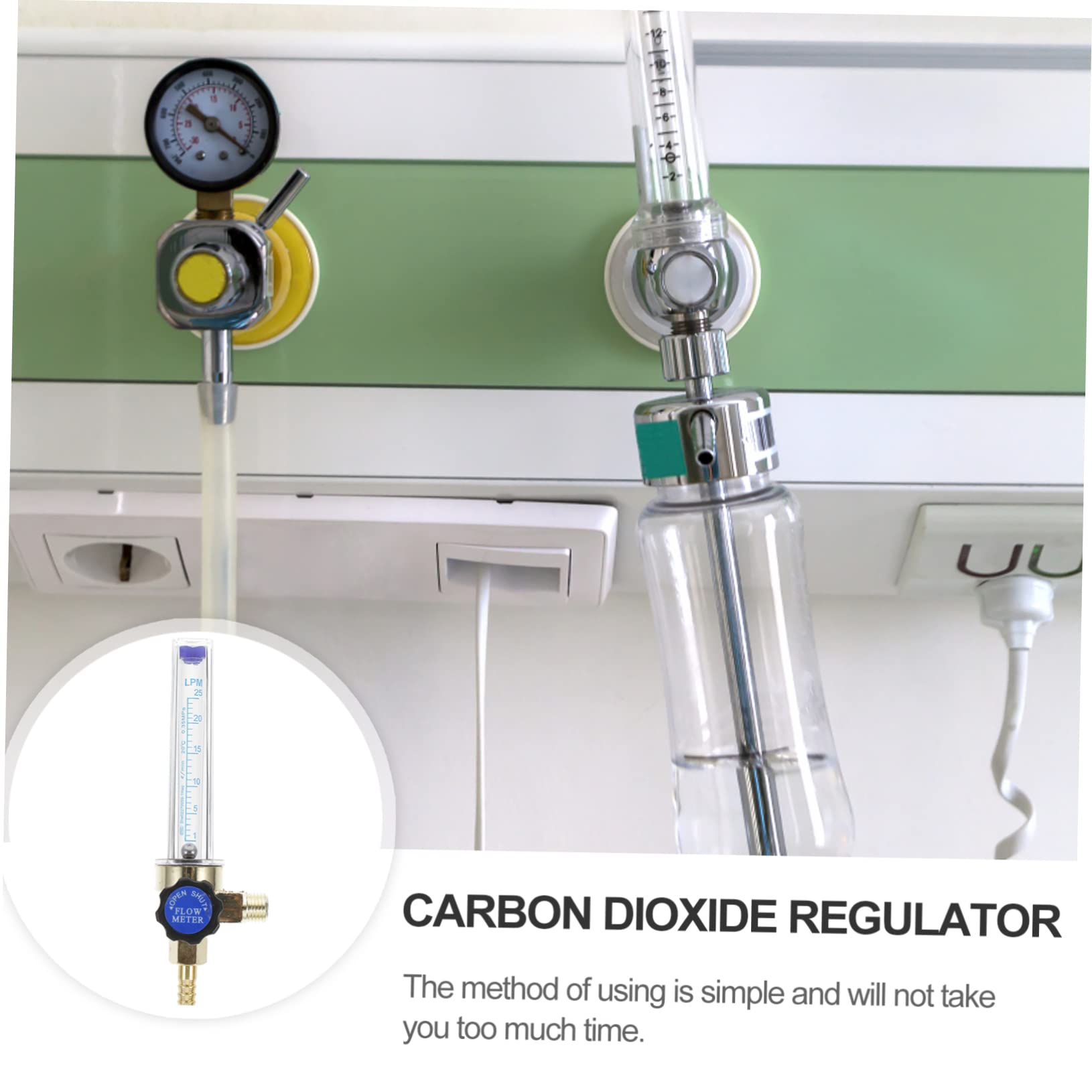 Regolatore Di Flusso Argon E Anidride Carbonica Flussimetro Gas Con Indicatore Di Pressione Misuratore Pratico Per Saldatura Materiale Resistente E Leggero Facile Da Usare