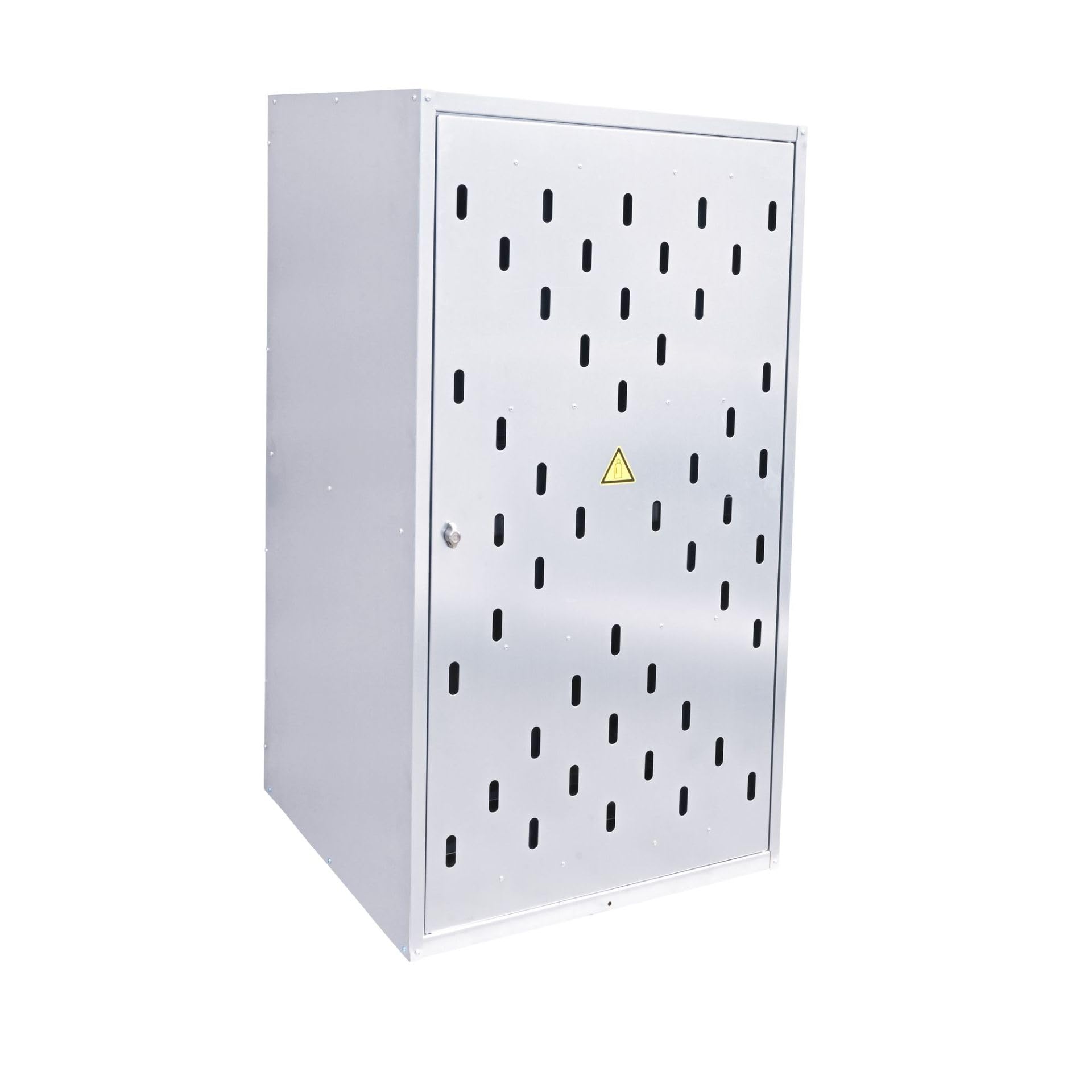Propangasflaschen-Schrank verzinkt 1500 x 842 x 690 mm | Gasflaschenschrank | Für 10x11 kg oder 4x33 kg, Feuerverzinkter Stahl, Abschließbar, Belüftung, Außenbereich