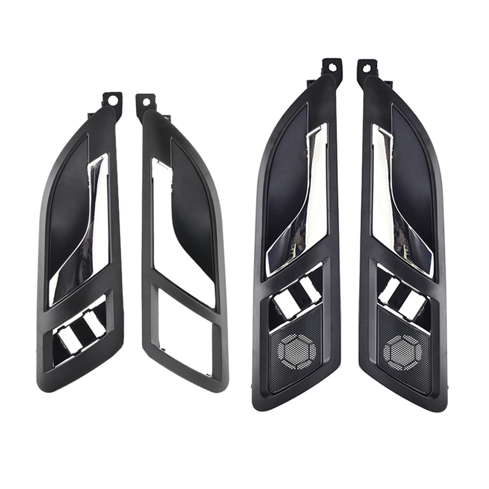 Hhfksci Car Interior Door Pull Handle for Skoda for Superb 2001-2008 for VW for Lavida 2008-2012 Car Inner Door Handle Inside Internal Wrench Open The(4PCS Black)