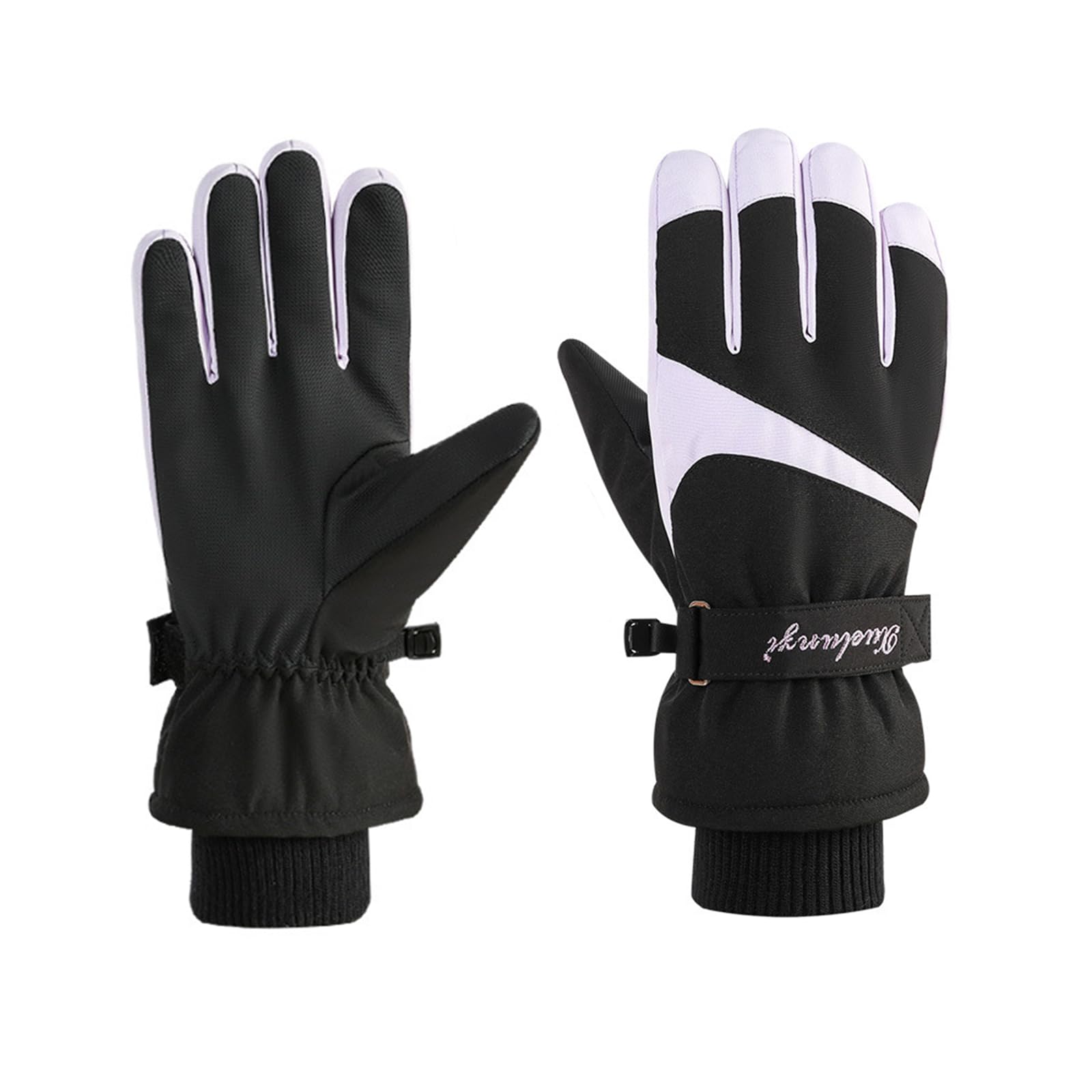 Andiker Guantes de esquí térmicos impermeables resistentes al viento antideslizantes para pantalla táctil