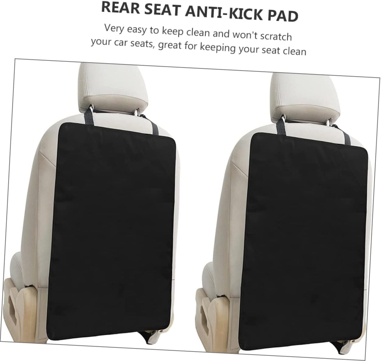 ERINGOGO 2pcs Kick Pad Auto Backseat Protector Car Backseat Protector Vehicle Backseat Protector Car Kick Mats Vehicle Seat Protector Auto Seat Protector Auto Kick Mats Oxford Cloth Black