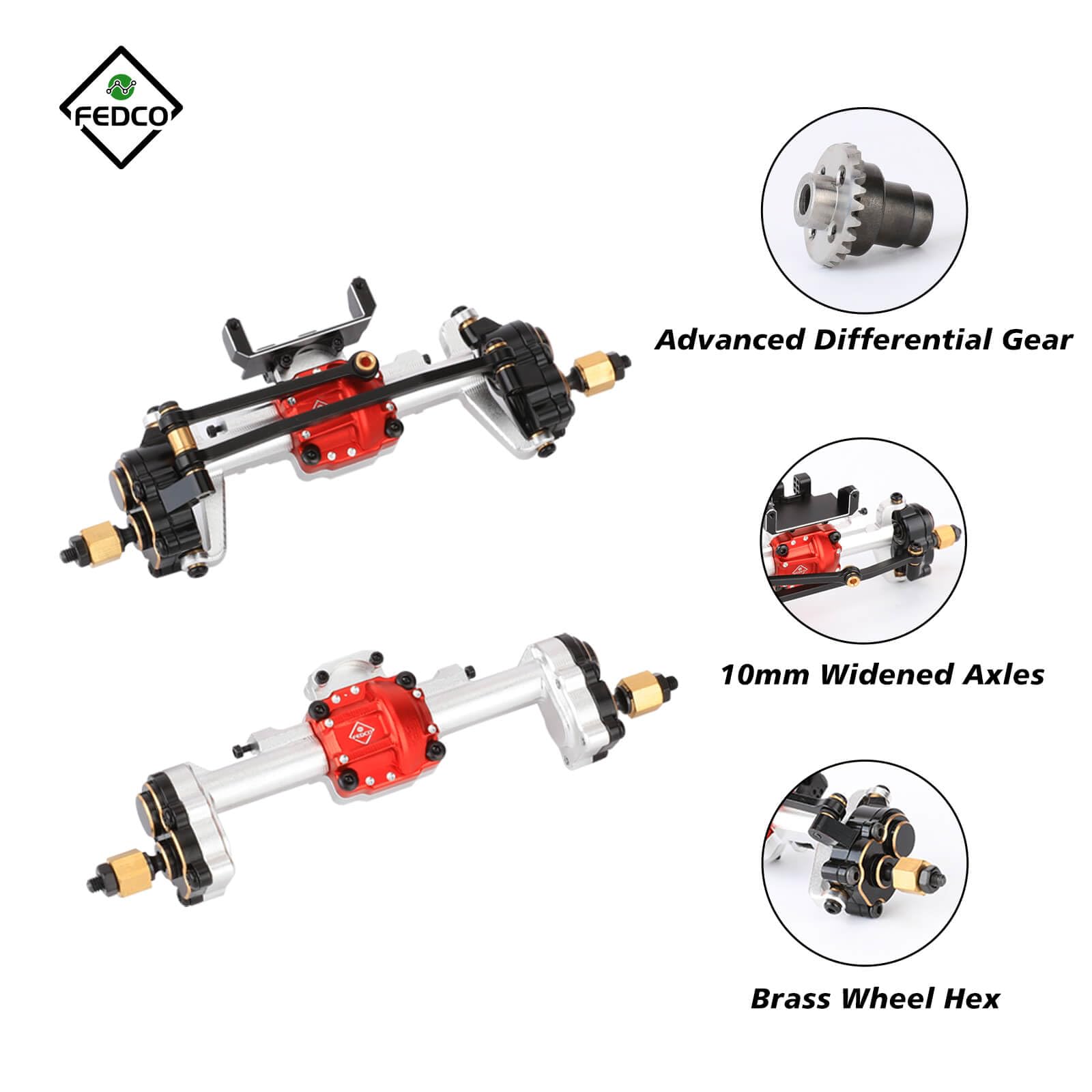 Kit d'engrenage d'essieu différentiel SCX24 en acier pour pièces de mise à niveau axiales SCX24