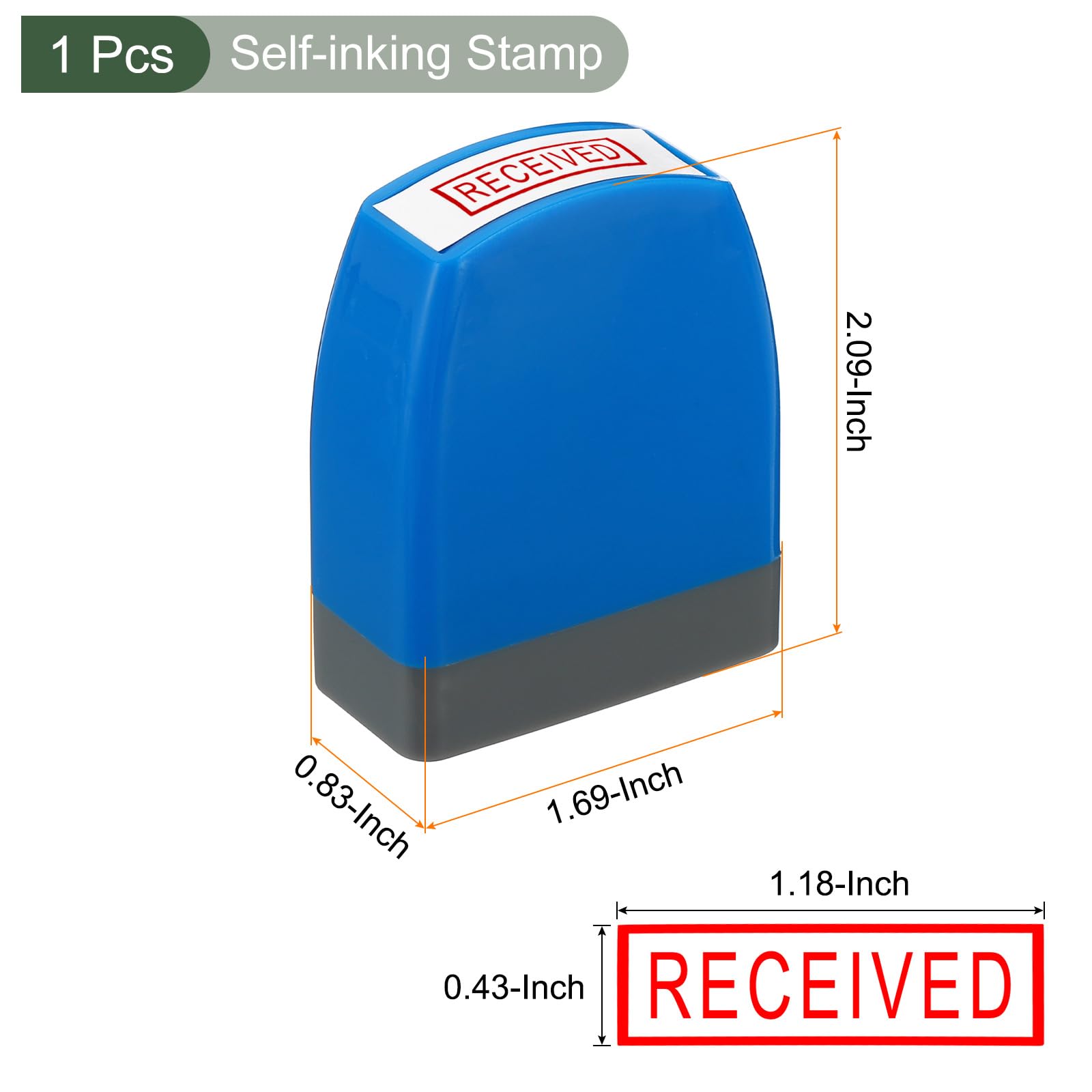 YOKIVE Received Stamp, Office Stamps Self Inking, Deliver Message Refillable Pre Inked, Great for Office Home Daily Use(Model 1) - Image 2
