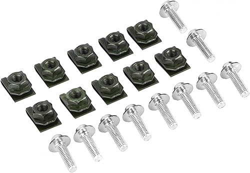 Miniatura 3 de Tornillos de carenado de motocicleta, 10 tornillos de cuerpo M5, kit de tornillos de cierre de velocidad de husillo, repuesto de tuerca para pernos
