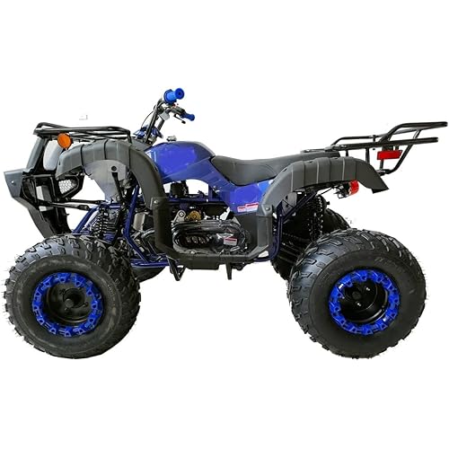 HHH 200cc ATV Big Utility 4 wheeler Adults Youth quad with Automatic Transmission Reverse, LED Headlight, Matching Rims, Big 23/22 inches Wheels CT-200-1 (Blue)
