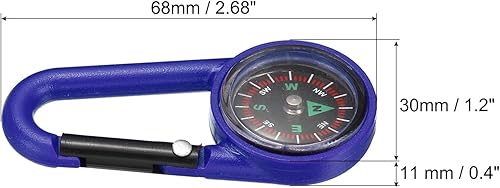 Miniatura 2 de PATIKIL Brújula de llavero, brújula de campamento de bolsillo con hebilla para senderismo al aire libre, caza, viajes