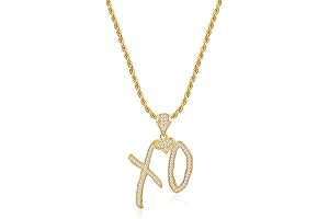 XO The Weeknd Iced-Out Crystal Pendant with Rope Chain, a Hip Hop Essential