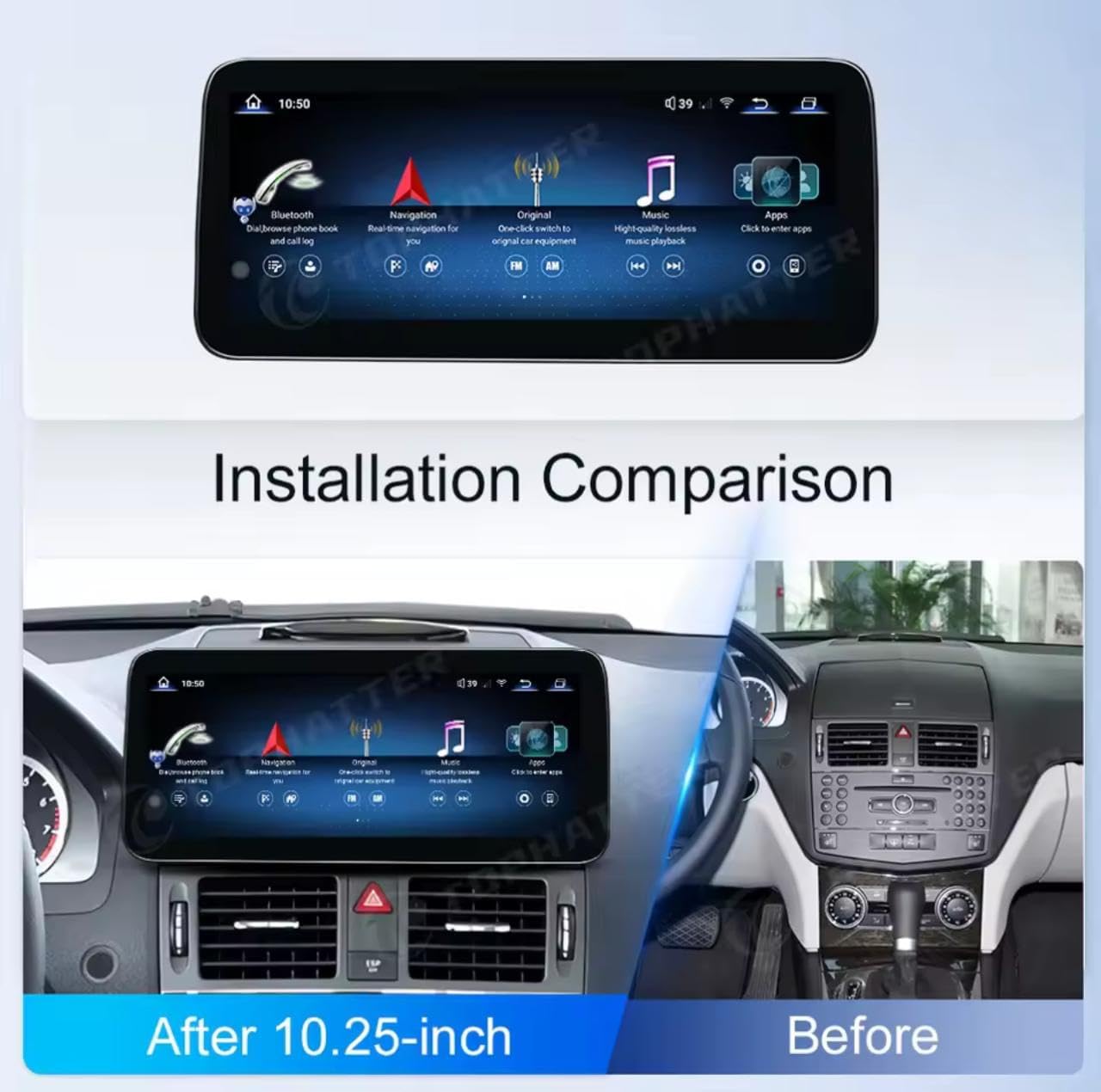 Installation Comparison Before and After