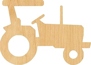Tractor #1520 Laser Cut Out Wood Shape Craft Supply - Woodcraft -Thickness:1/8 Inch - Size:6"