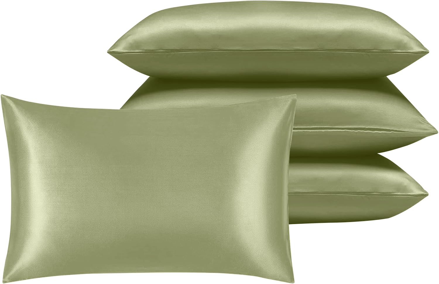 Imperial Rooms Satin Pillowcase 4 Pack – Satin Silk Pillowcases for Hair and Skin, Gifts for Women – Mint Pillow cases with Envelope Closure (50x75 cm)