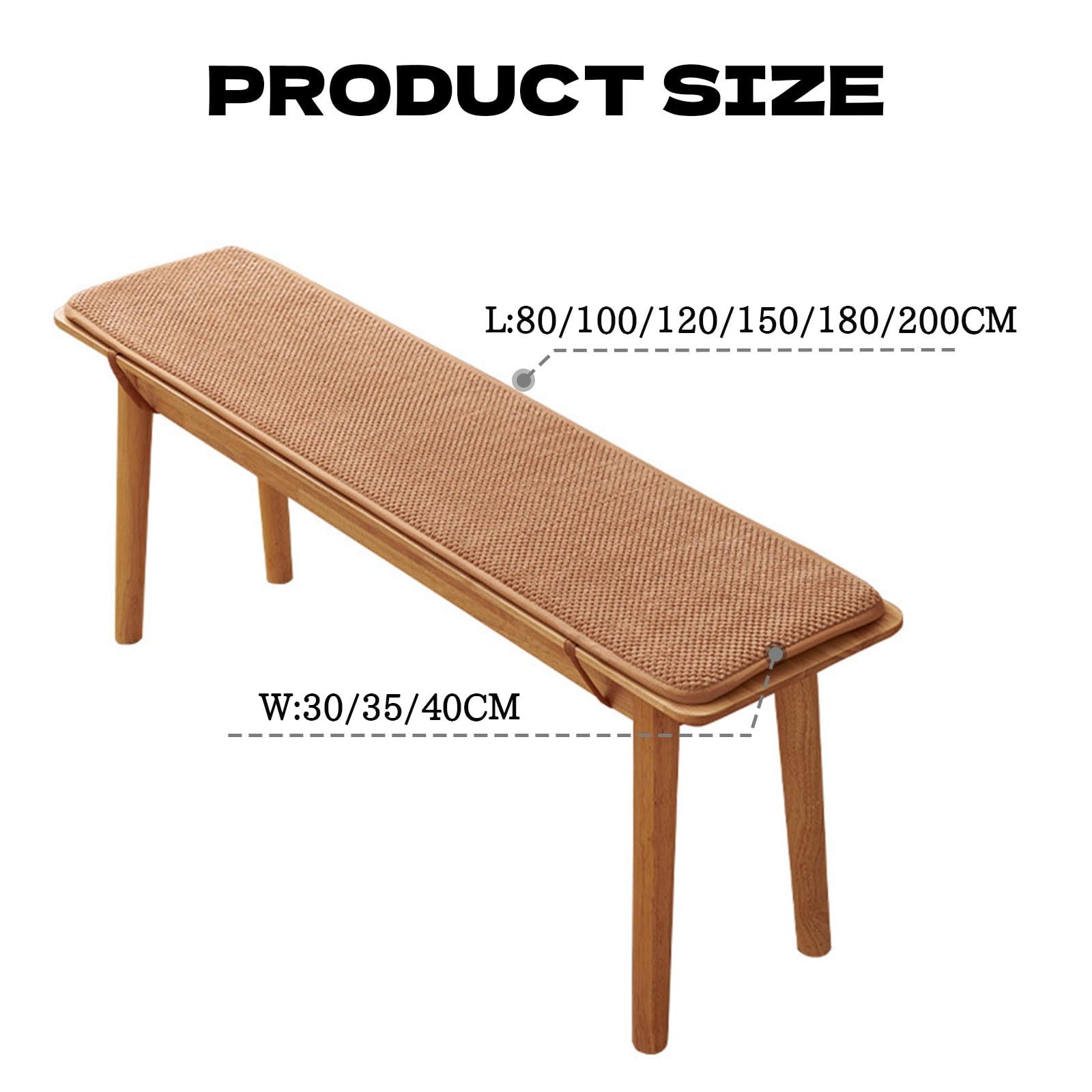 Cojín de asiento de espuma de 30 x 120 cm de grosor, suave y duradero, para comedor, patio, cerveza, jardín y salón, accesorio de apoyo y relajación para uso doméstico y exterior