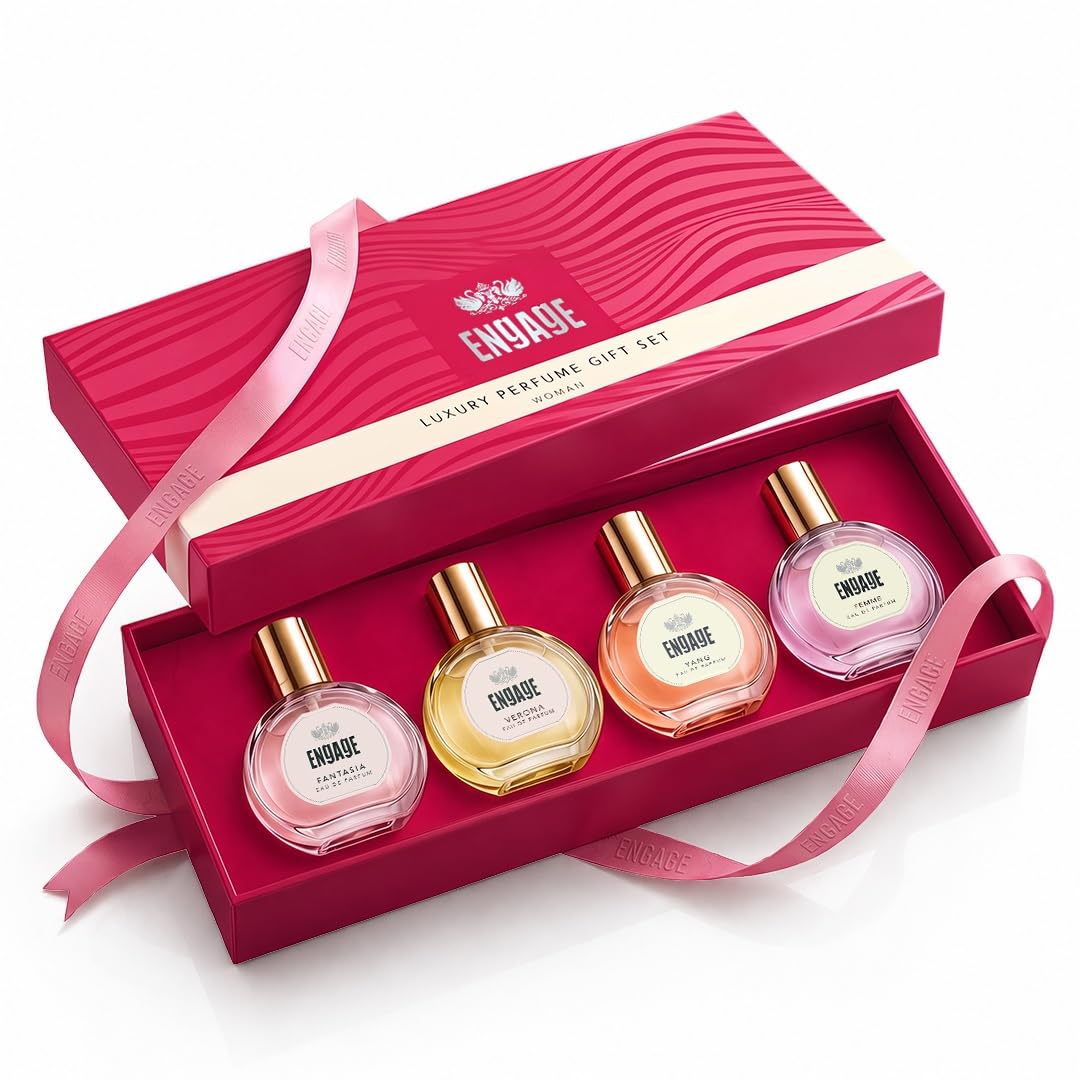 Engage Gift Set - Luxury Perfume Gifts For Women, 100ml, Long Lasting Smell Women Perfume, Best Birthday, Anniversary Gift Hamper by ITC, Eau De Parfum for Girls, Travel Sized Perfume Combo, 25ml x 4-image-5