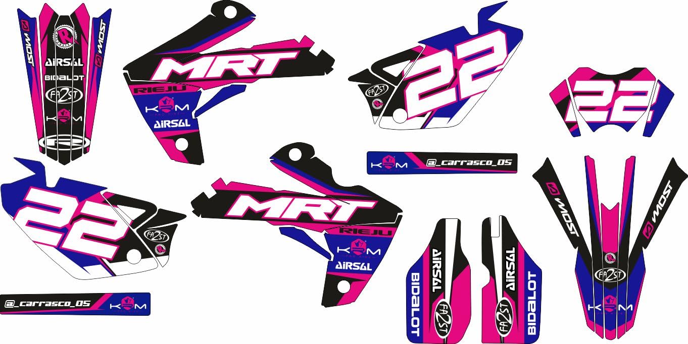 RIEJU MRT 50 125 - Adhesivos Personalizados ROTUMOTO - Compatible año 2009 2010 2011 2012 2013 2014 2015 2016 2017 2018 2019 2020 2021 (002)