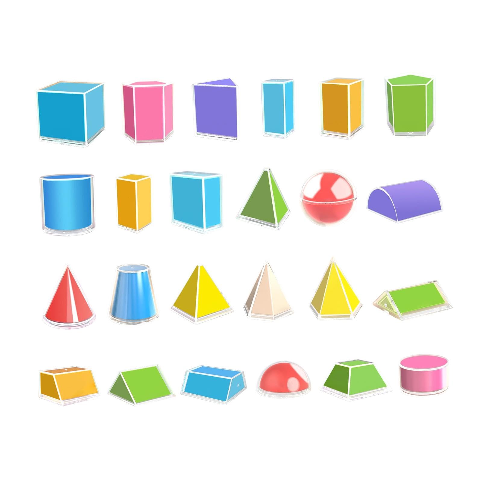 24 Formes Géométriques Pliables pour La Manipulation Mathématique : Sphère, Cylindre, Volume, Surface
