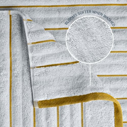 Image of Spaces Hand Towels | 100% Cotton | Spa & Gym Towel | Highly Absorbent & Super Soft | 2 Piece Set | Premium Hand Towel | 40 x 60 cm | Silver