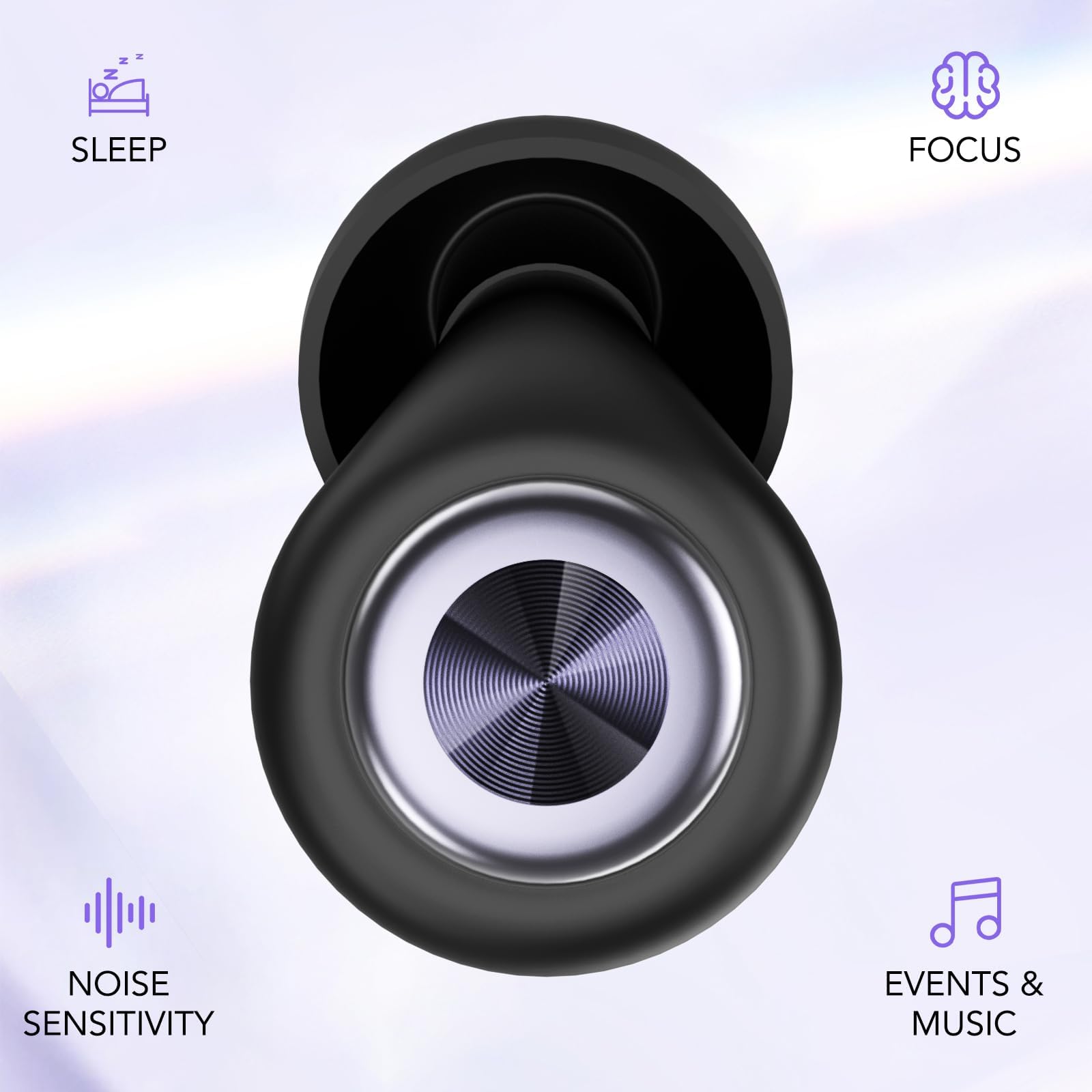Tapones para los oídos para dormir con cancelación de ruido -45 dB, tapones de silicona suave y reutilizable, protección auditiva con 8 almohadillas y funda de transporte, para dormir