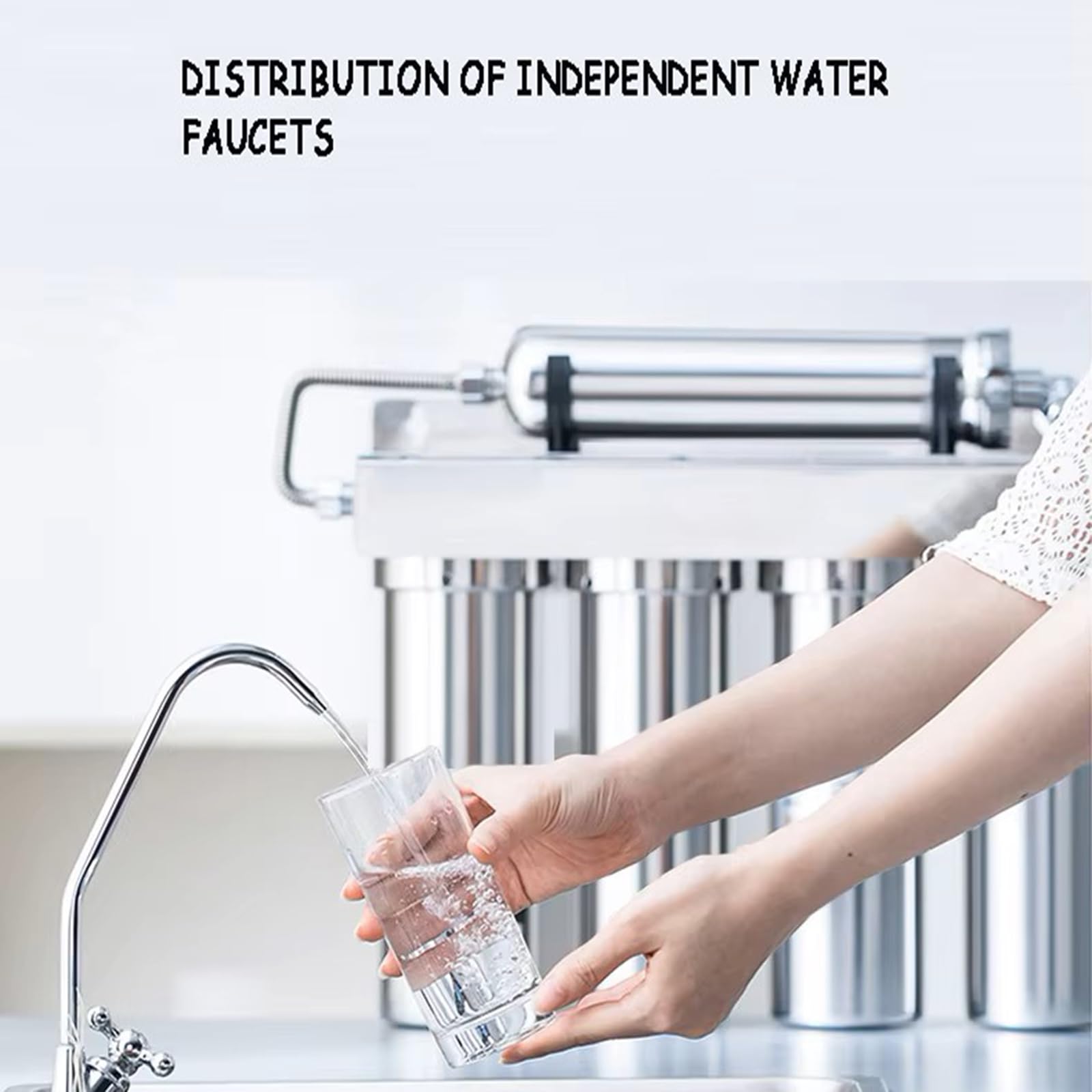 Sistema De Filtro De Agua, Montaje En Pared/encimera/bajo Fregadero, Filtración De Agua Potable por ósmosis Inversa De Nivel 5, Purificador De Agua para Peceras Domésticas