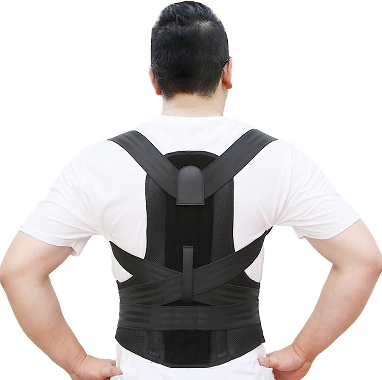 Corrector de postura de gran tamaño, cinturón de corrección de cifosis for adultos fuertes, suave, transpirable, cómodo, eficaz, espalda, hombro, soporte de clavícula, alivio del dolor de cuello(4XL)