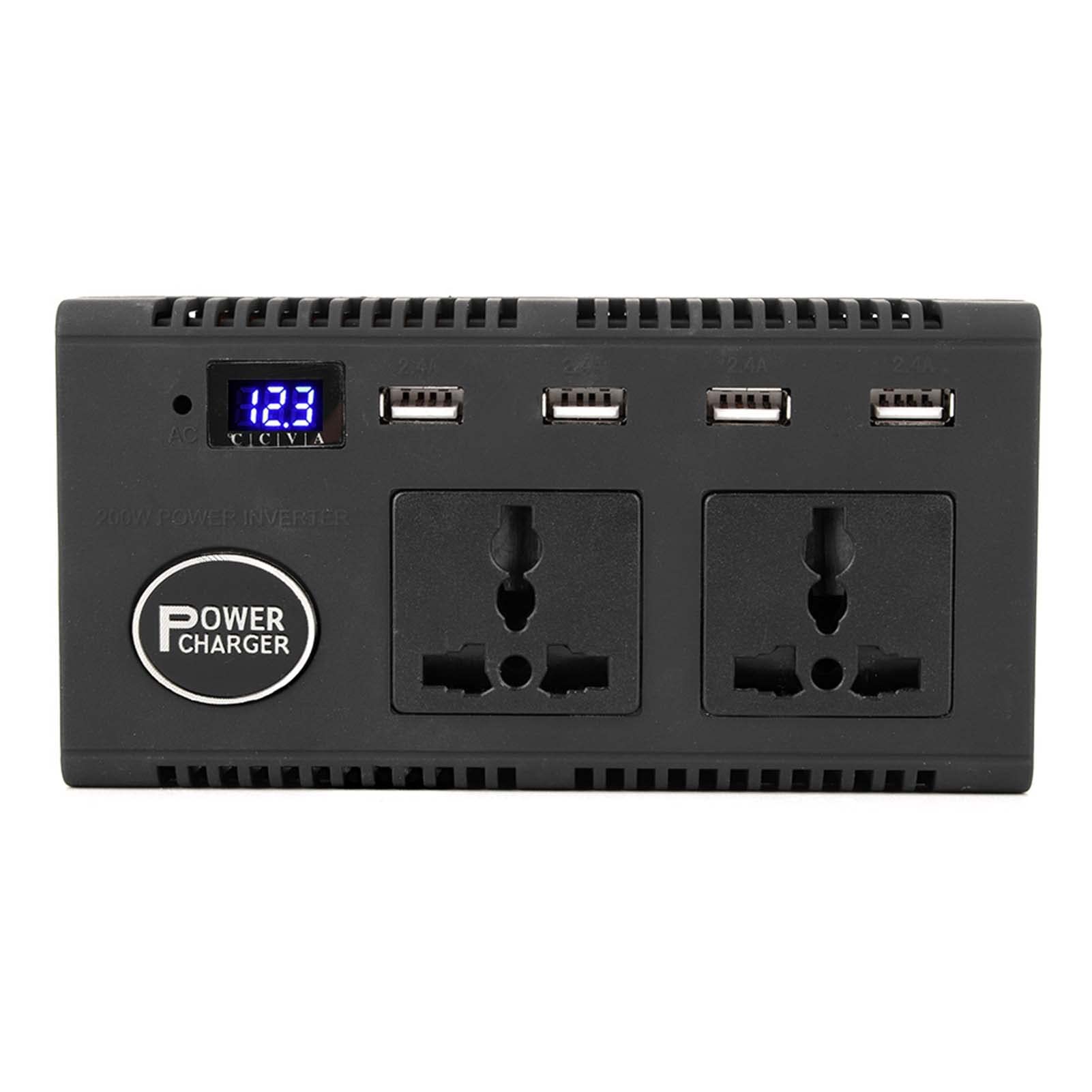 Samochodowa przetwornica napięcia DC 12 V 24 V na AC 220 V Ładowarka 200 W z transmisją głosu