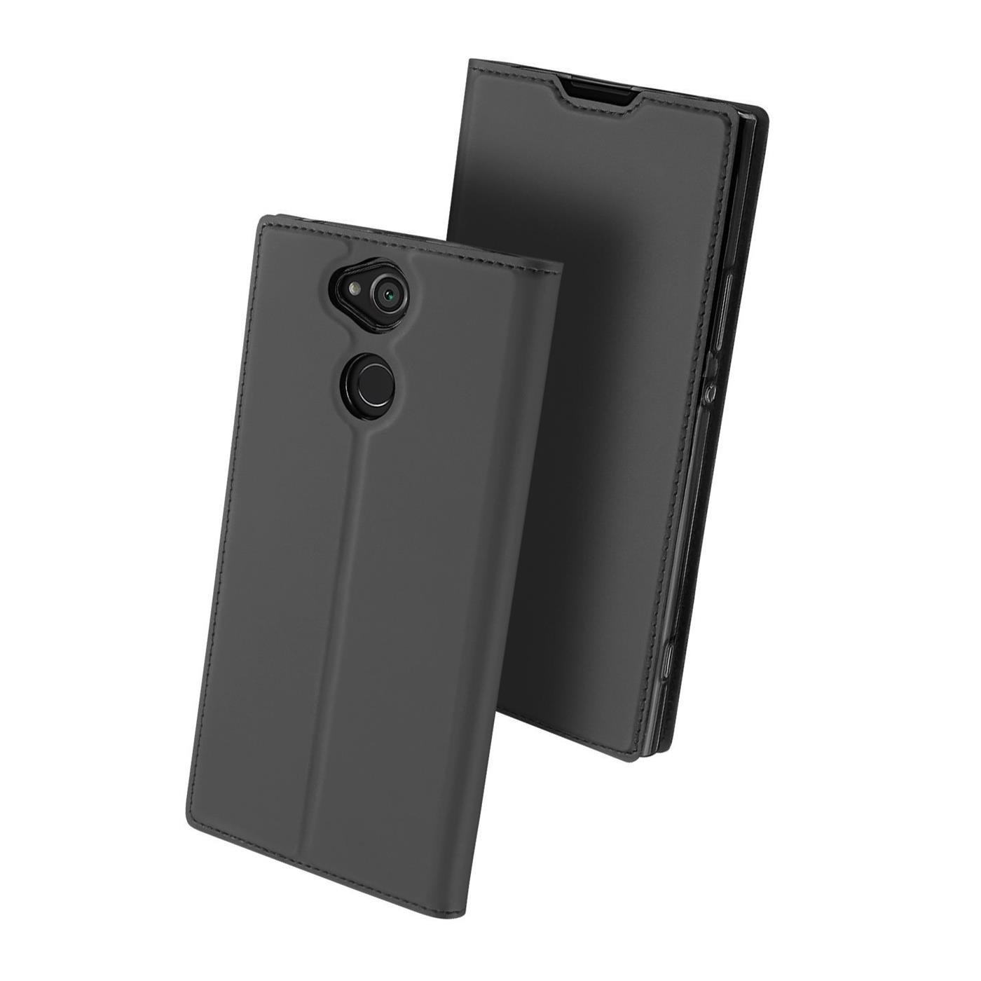 Verco Case compatible with Sony Xperia XA2, Flip Wallet Cover with Magnetic Closure for Xperia XA2 Phone Case - black - Image 2