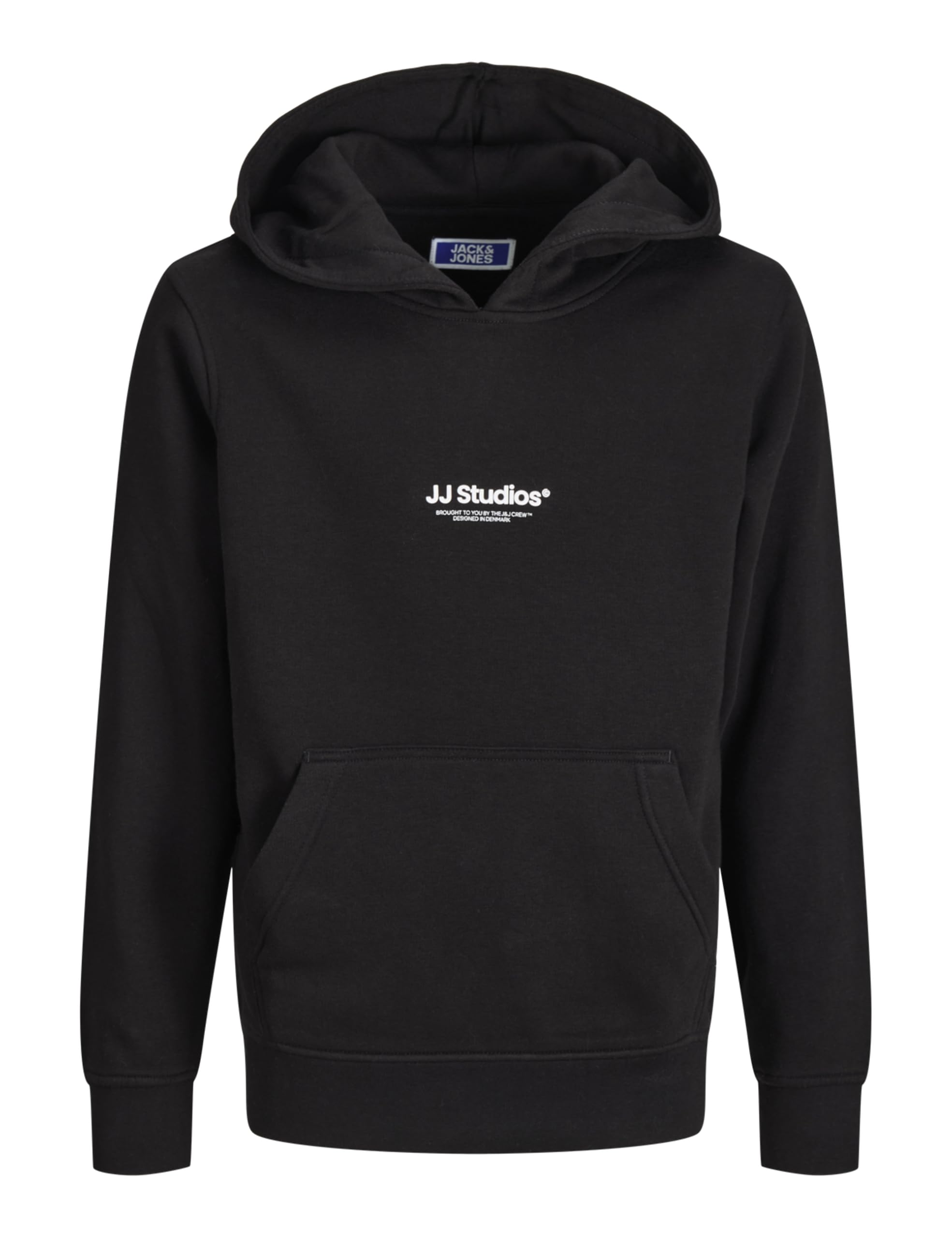 Jack And Jones Boys Black Kids' Soho Over The Head Hoodie in Size 14 Years, Sports Direct