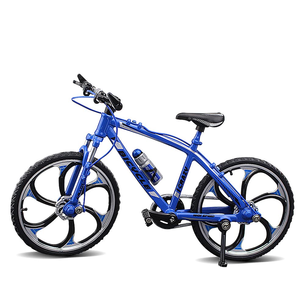 Jiahuade Bicycle Model Decorative Bicycle Miniature 1:8 (7.87 x 5.12 Inch) Collection Decorative Die-Cast Toy Mini Bend Bicycle Model Road Bike Mountain Bike (C)