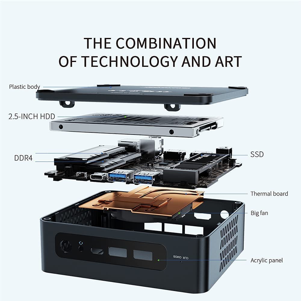 Beelink U59 ミニPC Intel Celeron N5095 Beelink U59 Mini PC energooszczędny, Windows 11 Pro, Intel