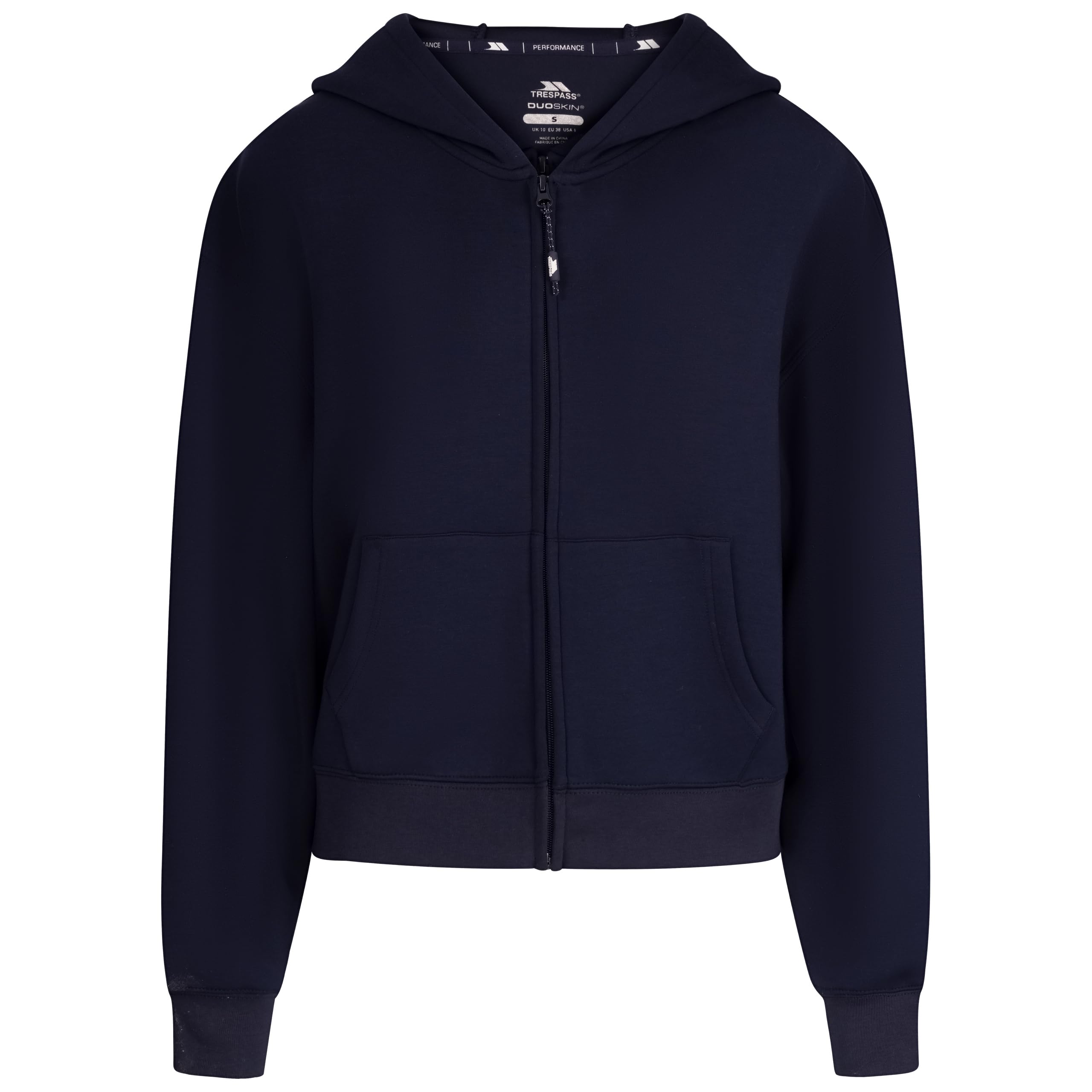 Trespass Women's Blue Full Zip Active Hoodie Sileas
