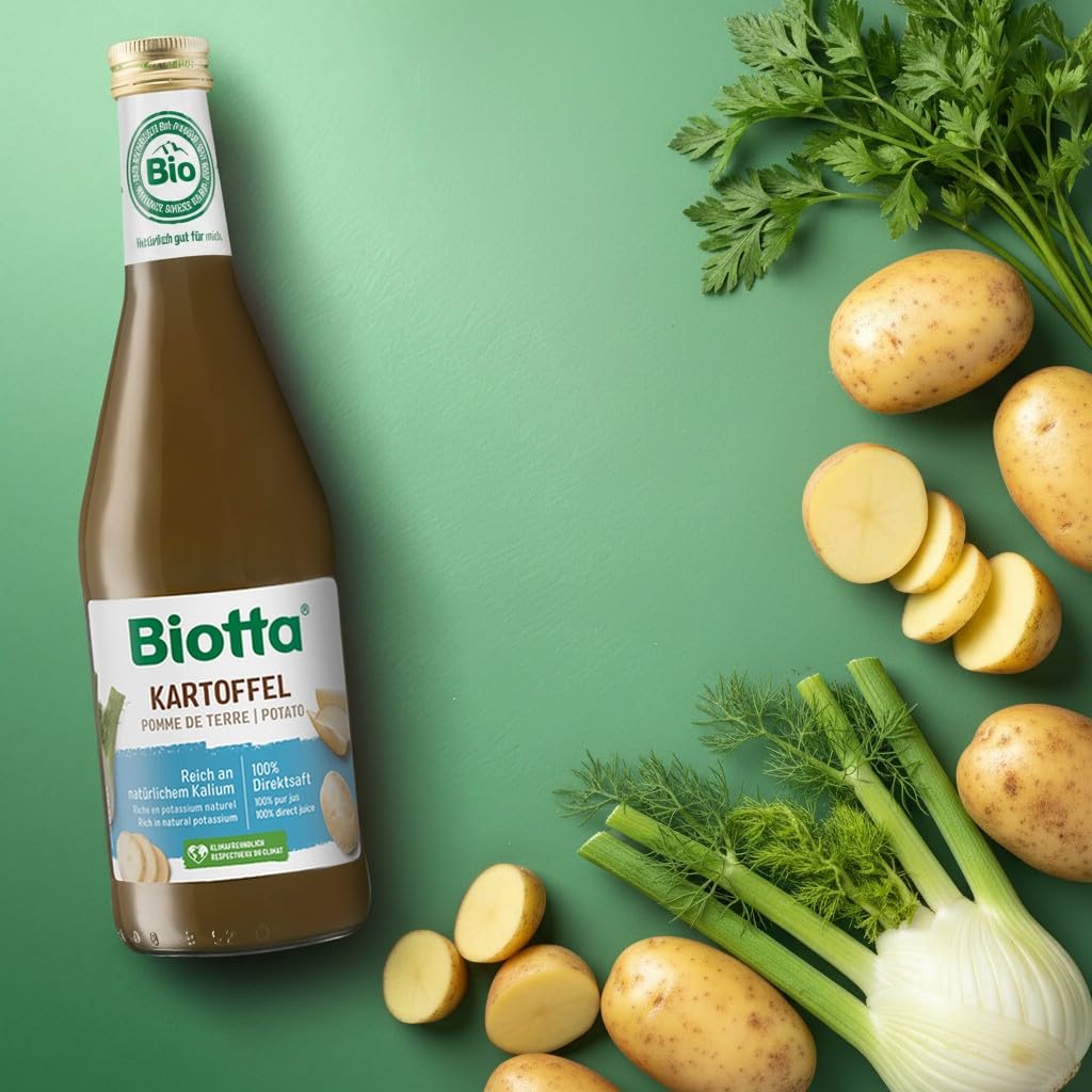 BIOTTA - Jus de Pommes de terre et de fenouil, lacto-fermenté - Préparation à base de pommes de terre 100% bio - Action ciblée Digestion - 500ml - Fabrication Suisse - Lot de 3
