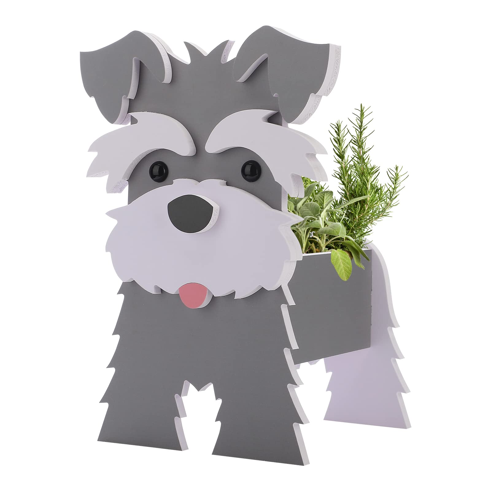 Libooi Chenille Planters Cute Dog Planter Pots, Dog Succulent Planter, Plants Storage Container Plant Pots, 3D Animal-Shape Plant Pot, Gardening Pots For Indoor/Outdoor Garden,