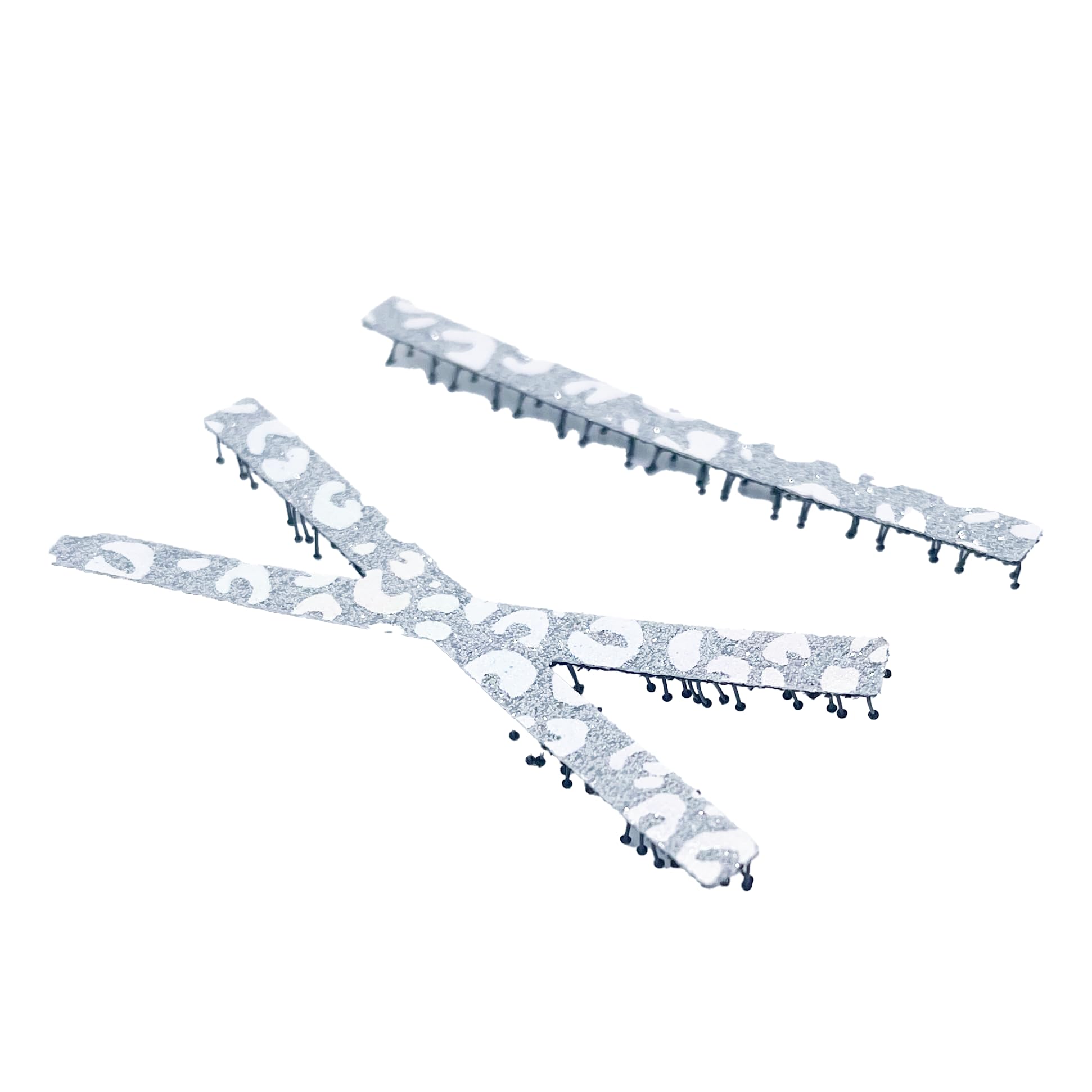 KAMIPITA Glitter Extra-fine leg tangle&cross(X) set,Glittery material sparkling cutely,Non-marking Hair Clip, Hairpins