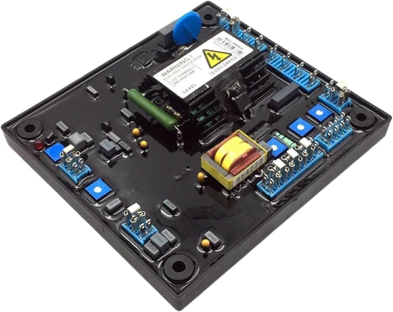 1pcs SX440 Automatic Voltage Regulator Automatic Voltage Adjuster Generator Parts SX440 Capacitor Three Phase AC Brushless AC Generator(SX440 red)