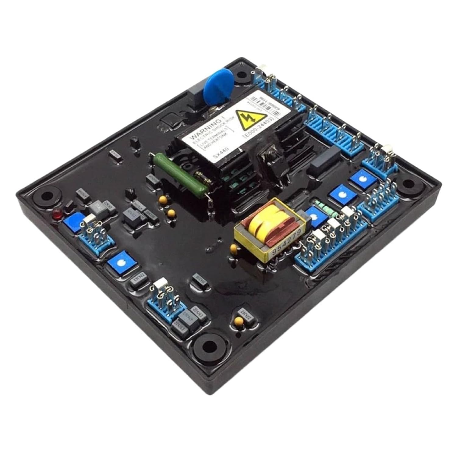 1pcs SX440 AVR Automatic Voltage Adjuster Generator Parts SX440 Capacitor Three Phase AC Brushless AC Generator(SX440 red)