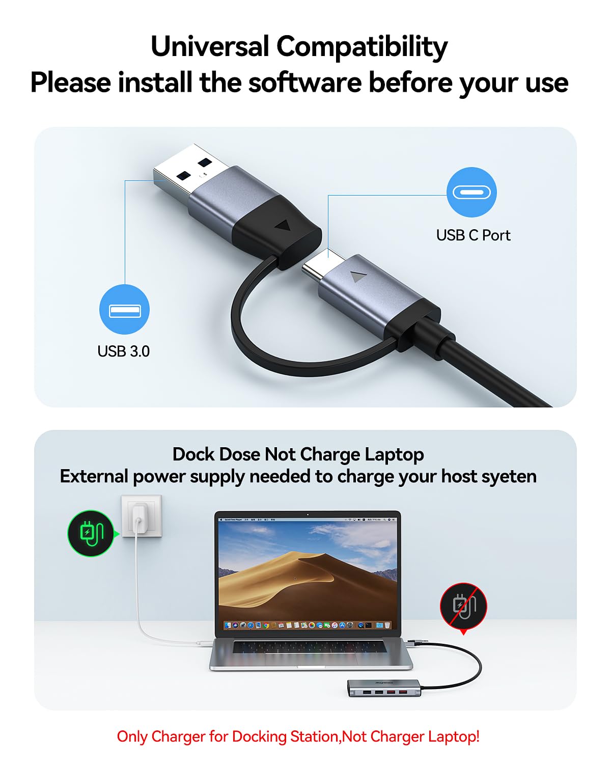 Amazon.com: RayCue USB Docking Station Dual Monitor, 9-in-1 USB A